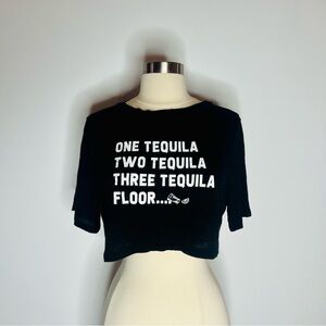 Black Graphic Tee - One Tequila Two Tequila
